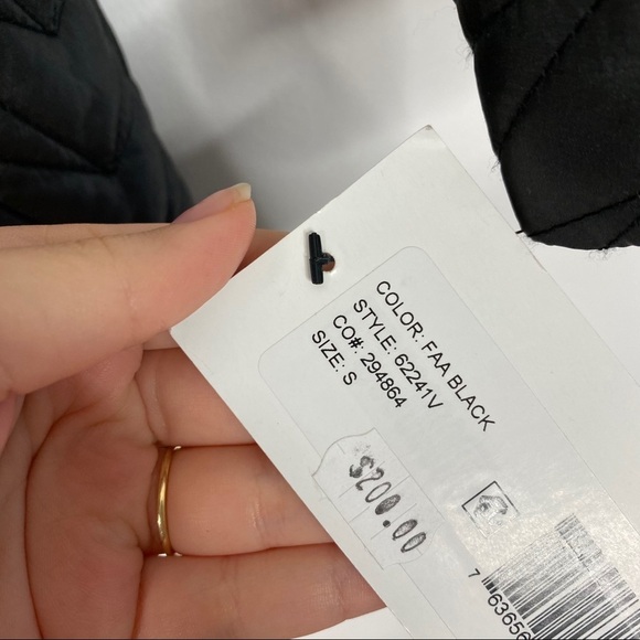 Via Spiga Zig Zag Black Quilted Zip Up Jacket Coat - Picture 7 of 9